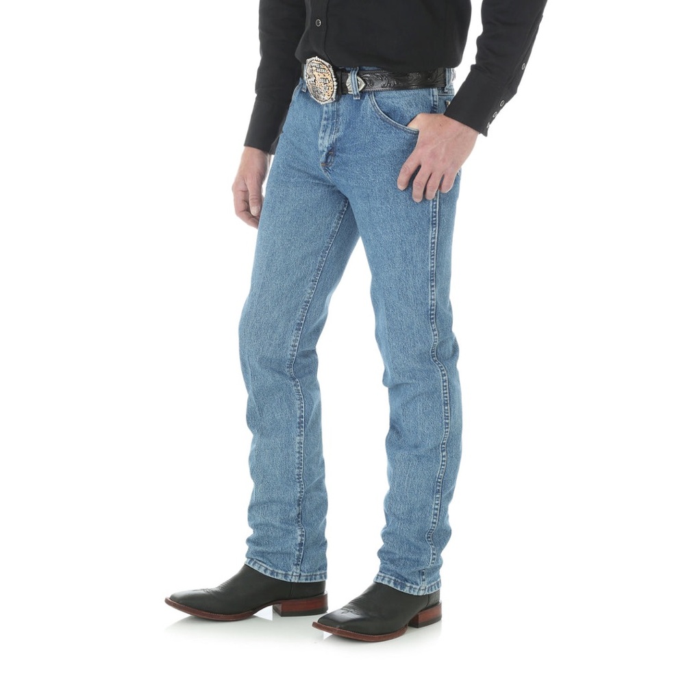Wrangler Premium Performance Cowboy Cut Slim Fit Jean Stonewash sz 30x32 - Picture 3 of 7